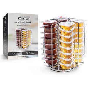 Premium Storage Carousel for Bartesian Capsules - Holds 32 Bartesian Pods